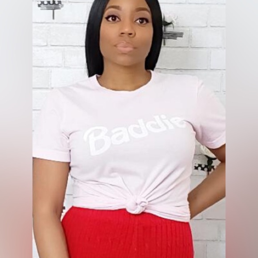 Baddie Barbie Inspired Tee Shirt- Pale Pink